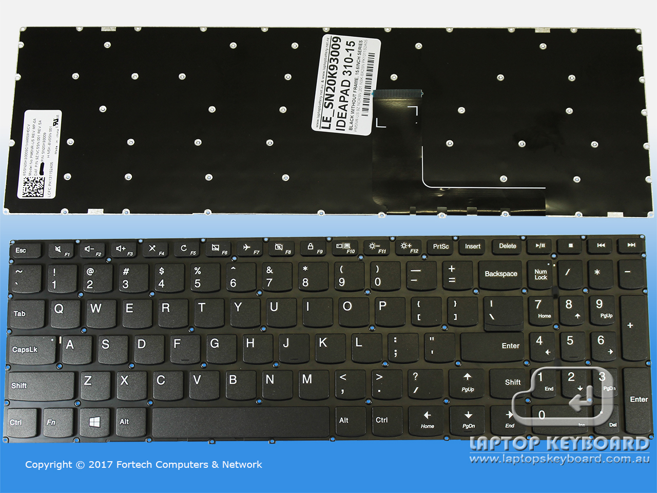 LENOVO IDEAPAD 310-15 US KEYBOARD BLACK SN20K82452 - Click Image to Close