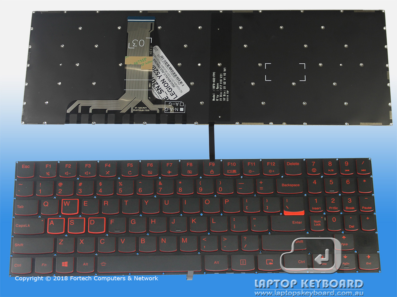 LENOVO IDEAPAD Y520 BLACK/BACKLIT US KEYBOARD SN20M27498 - Click Image to Close