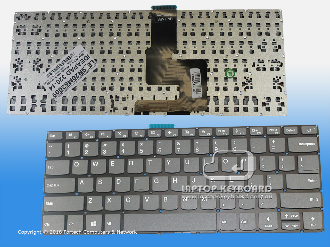 LENOVO IDEAPAD 320-14 US KEYBOARD BLACK SN20M62009 - Click Image to Close