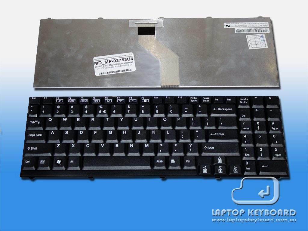 CLEVO D470 MEDION MD96640 US REPLACE KEYBOARD MP-03753U4-430 - Click Image to Close