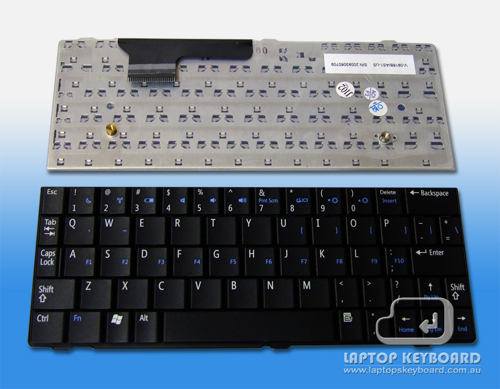 DELL MINI 9, 910 US REPLACE BLACK KEYBOARD 0M958H - Click Image to Close