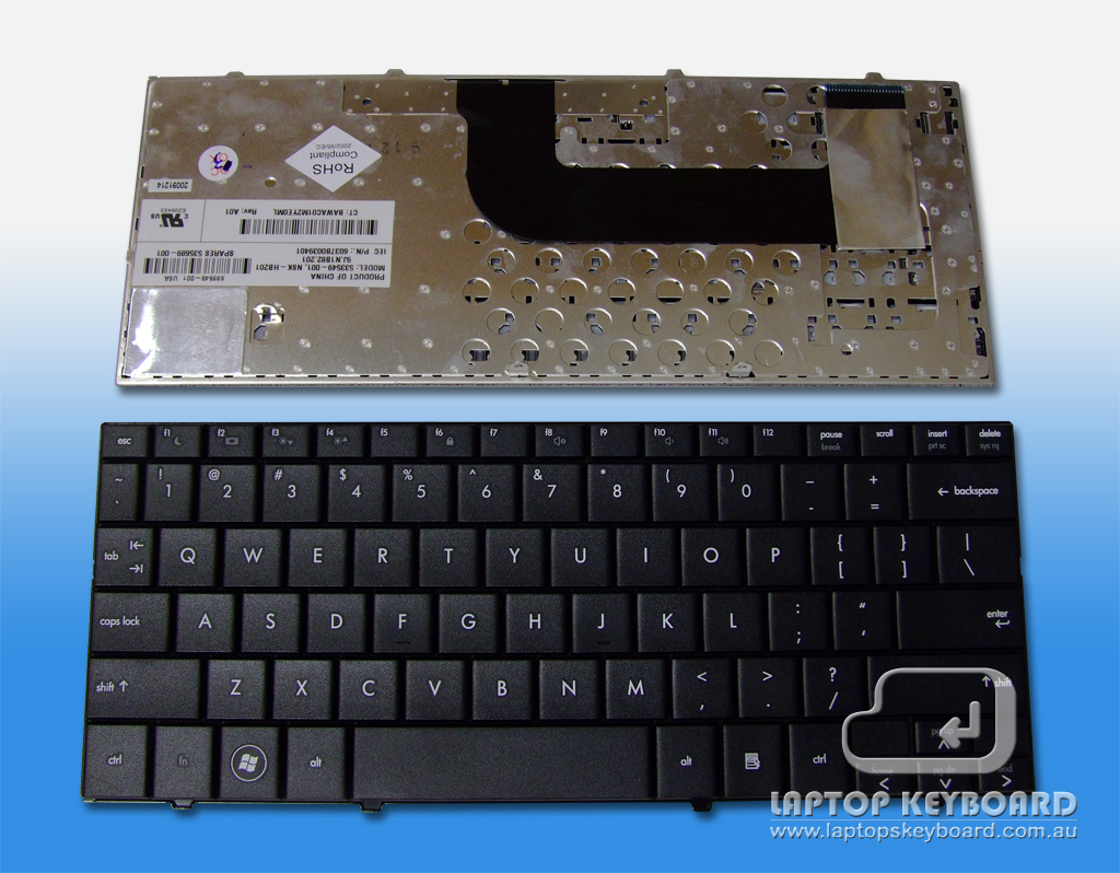 HP COMPAQ MINI 110-1000 MINI 110C US REPLACE KEYBOARD 533549-001 - Click Image to Close