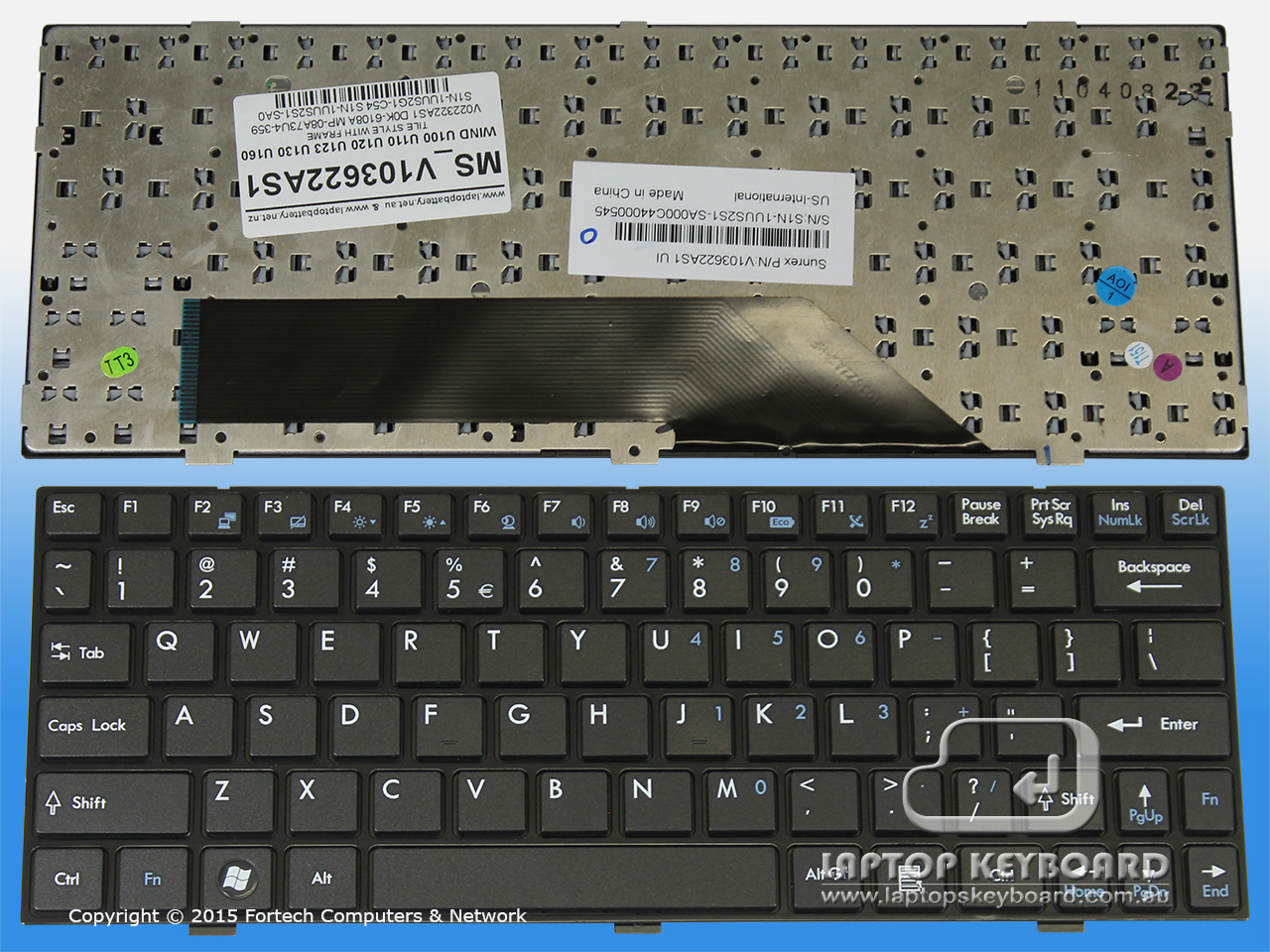 MSI WIND U135 U160 BLACK US REPLACE KEYBOARD V103622AS1 - Click Image to Close
