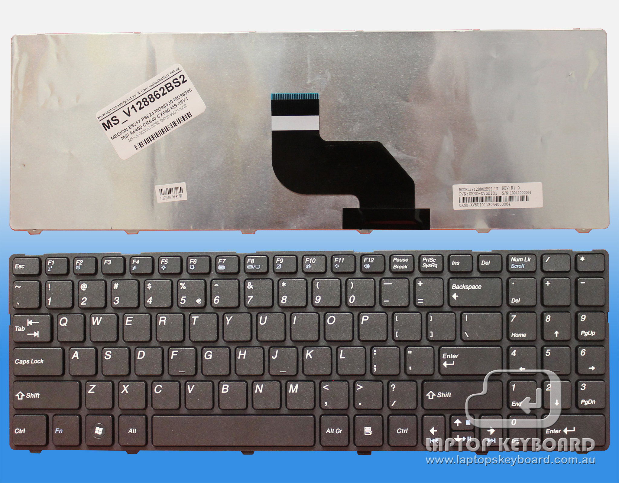 MEDION AKOYA E6217 MD98740 US KEYBOARD V128862BS2 - Click Image to Close