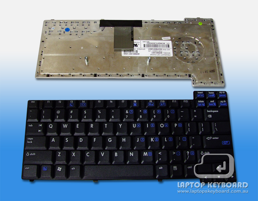 HP COMPAQ NX6110, NX6120 US REPLACEMENT KEYBOARD 398609-001 - Click Image to Close