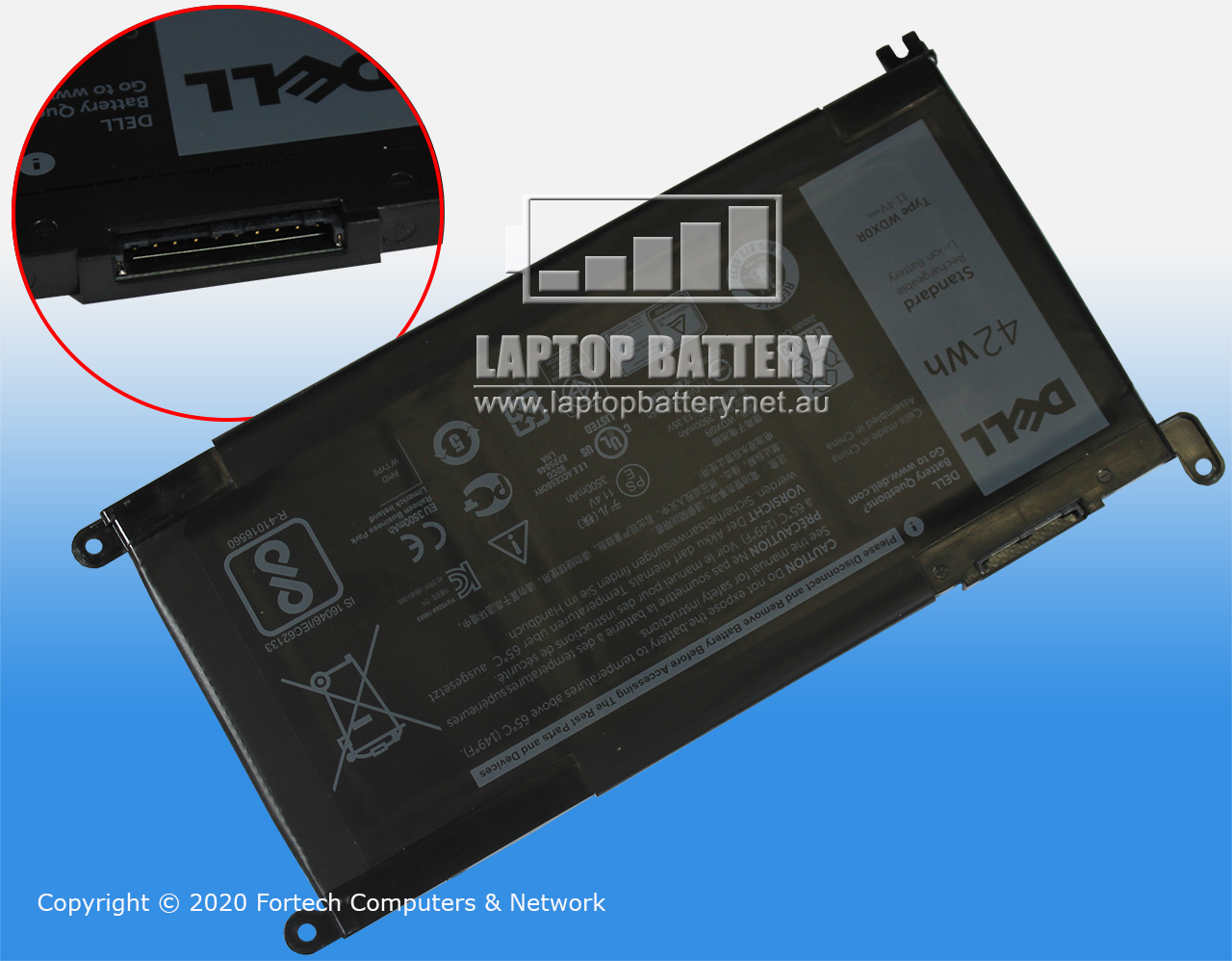 DELL 0WDX0R INSPIRON 5568 LATITUDE 3180 REPLACE BATTERY 42WH - Click Image to Close