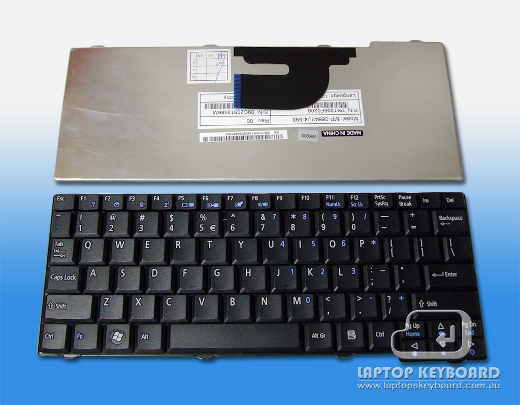 ACER ASPIRE ONE A150 D250 REPLACE BLACK KEYBOARD PK1306F0200 - Click Image to Close