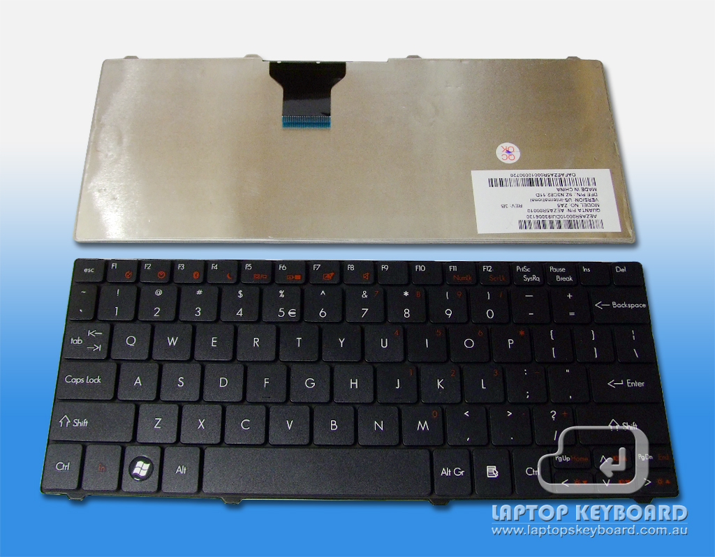 ACER ASPIRE ONE 751H/752 1410 1810T REPLACE KEYBOARD AEZA5R00010 - Click Image to Close