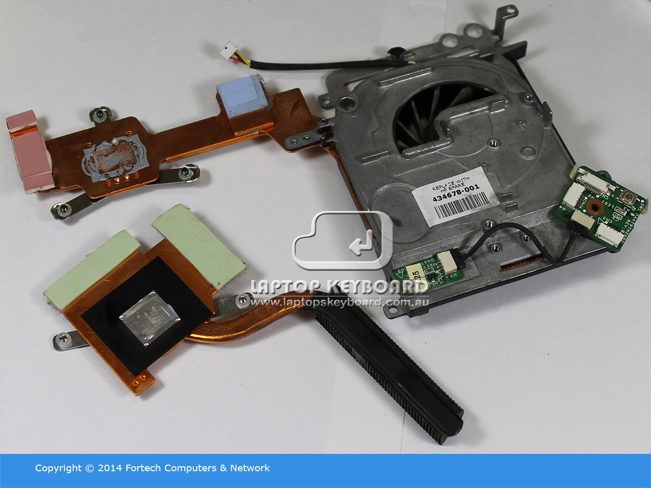 HP 450934-001 HEATSINK & FAN MODULE DV9000 SERIES - Click Image to Close