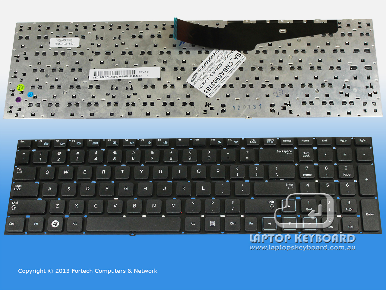 SAMSUNG 3 SERIES 17INCH 300E7A 350E7C BLACK KEYBOARD CNBA5903183 - Click Image to Close