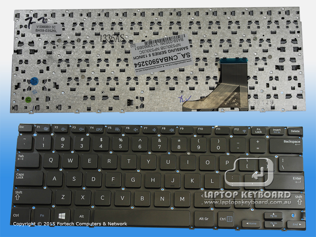 SAMSUNG 5 SERIES 13IN 530U3B NP530U3 BLACK KEYBOARD CNBA5903254 - Click Image to Close