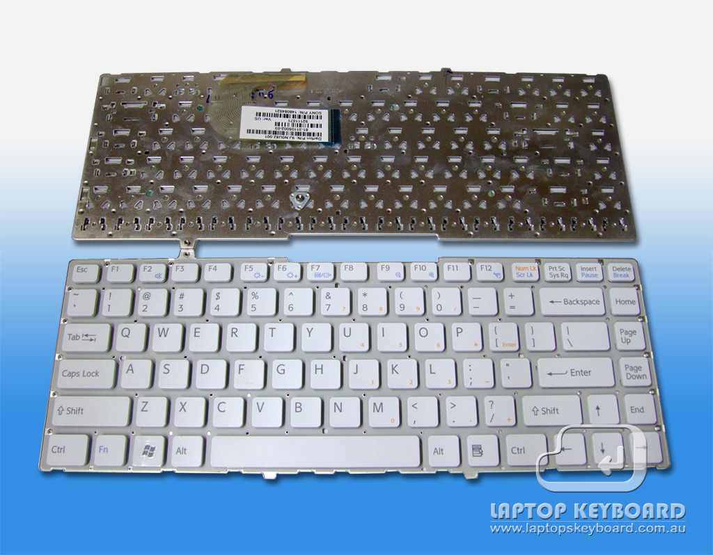 SONY VAIO VGN-FW US REPLACE KEYBOARD WHITE 1-480-848-21 - Click Image to Close