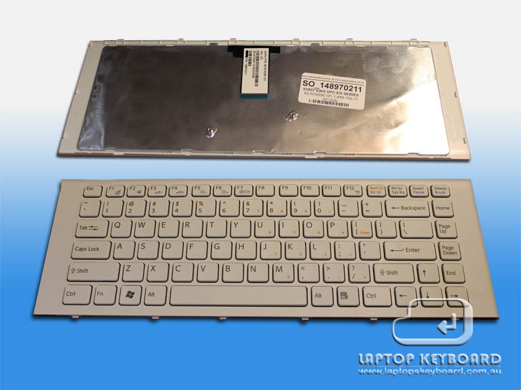 SONY VAIO VPC-EG US REPLACE KEYBOARD WHITE 1-489-702-11 - Click Image to Close