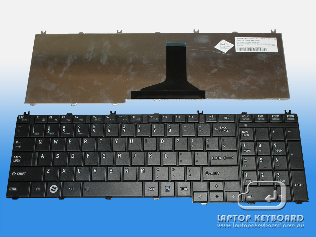 TOSHIBA SATELLITE C650 L650 L670 BLACK KEYBOARD V000210270 - Click Image to Close