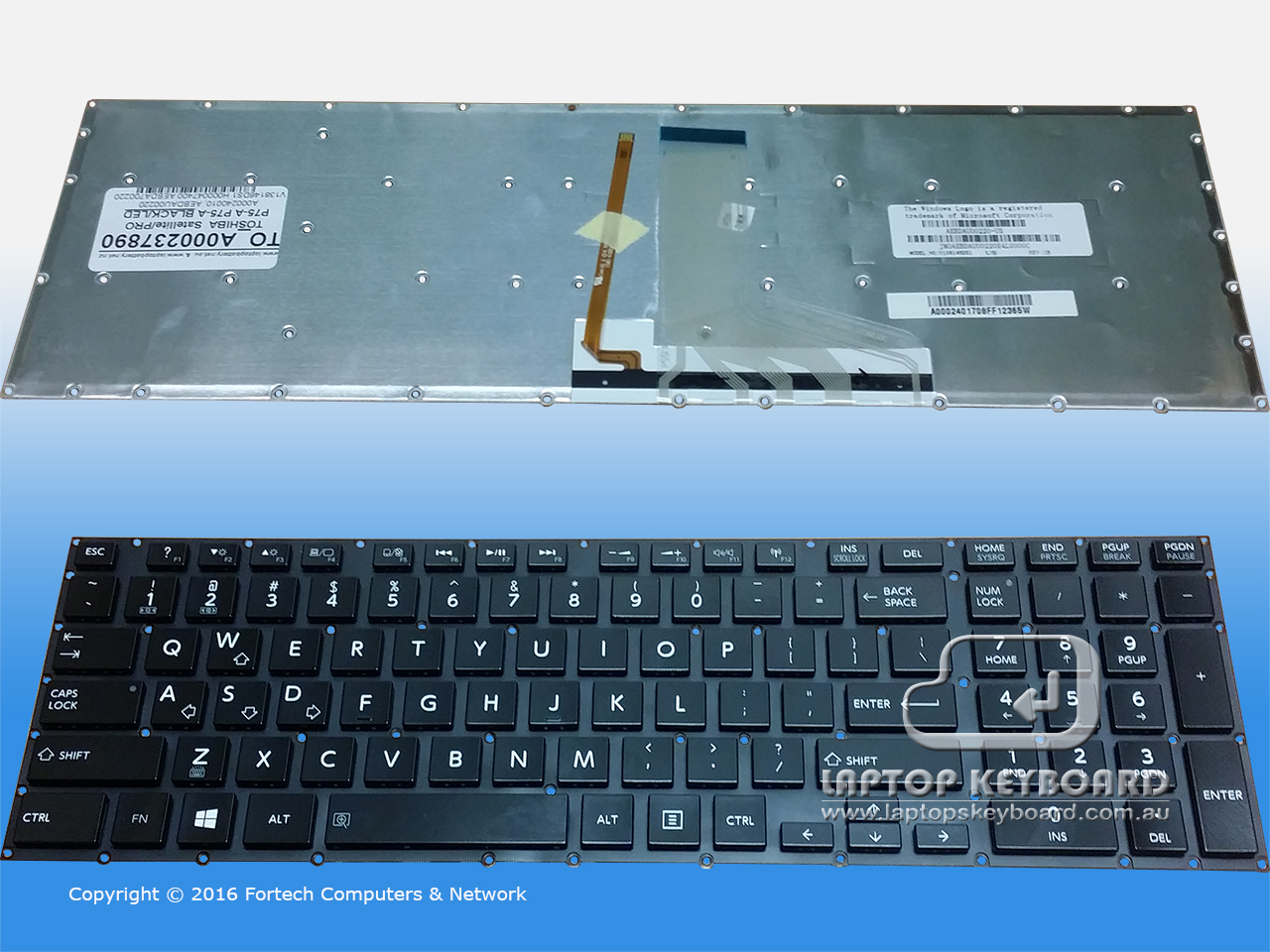 TOSHIBA SATELLITE P70-A P75-A US TILE BLACK KEYBOARD A000237890 - Click Image to Close