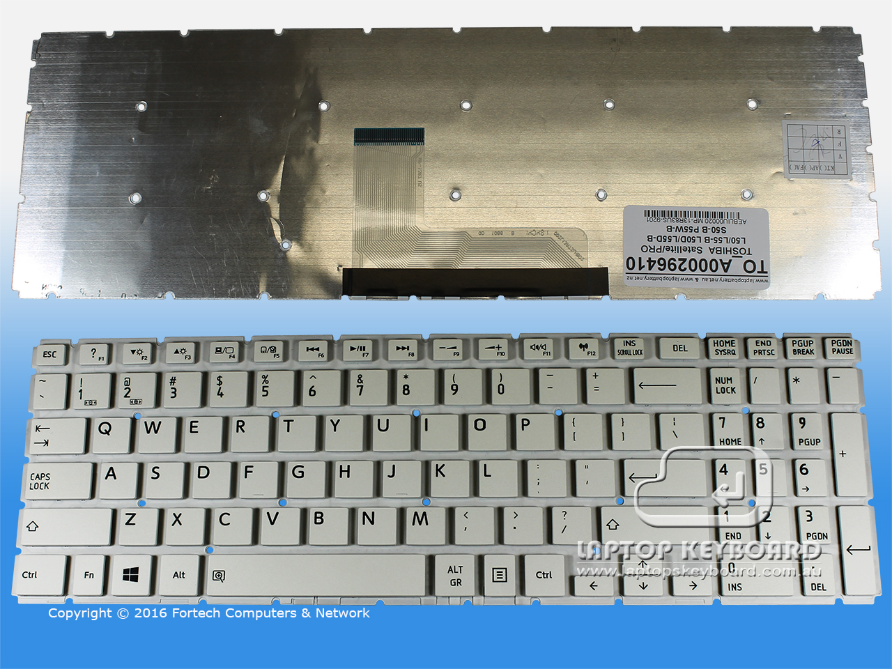 TOSHIBA SATELLITE L50-B S50-B US WHITE KEYBOARD A000296410 - Click Image to Close