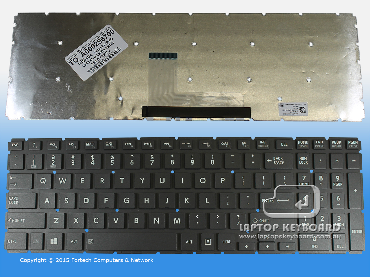 TOSHIBA SATELLITE L50-B S50-B US BLACK KEYBOARD A000296700 - Click Image to Close