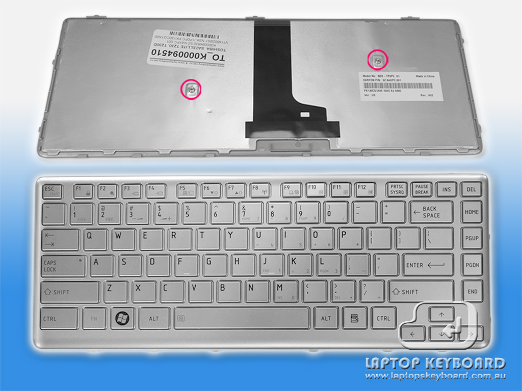 TOSHIBA SATELLITE T235, T235D KEYBOARD SLIVER K000094510 - Click Image to Close