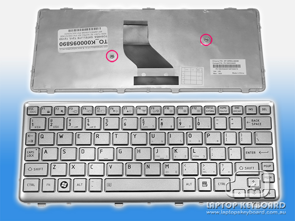 TOSHIBA SATELLITE T215, T215D KEYBOARD SLIVER K000095890 - Click Image to Close