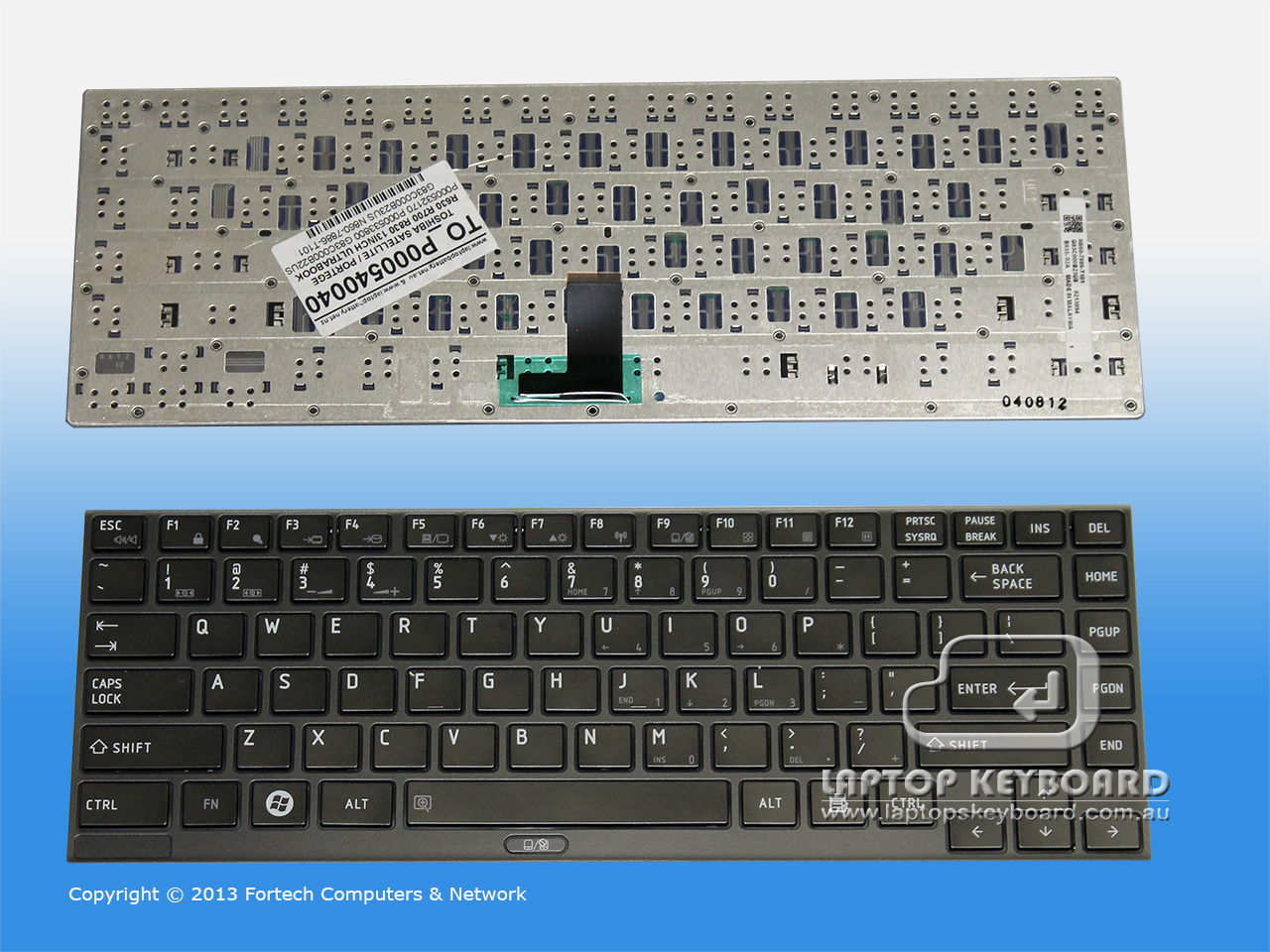TOSHIBA PORTEGE R700, R830 US REPLACE KEYBOARD P000540040 - Click Image to Close