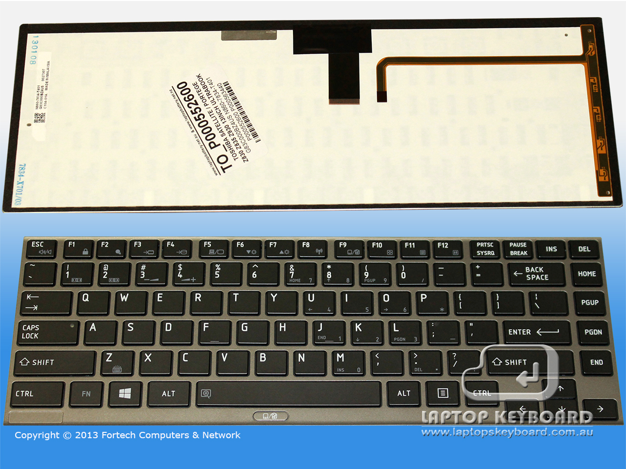 TOSHIBA PORTEGE Z830 Z835 US REPLACE KEYBOARD P000552600 - Click Image to Close