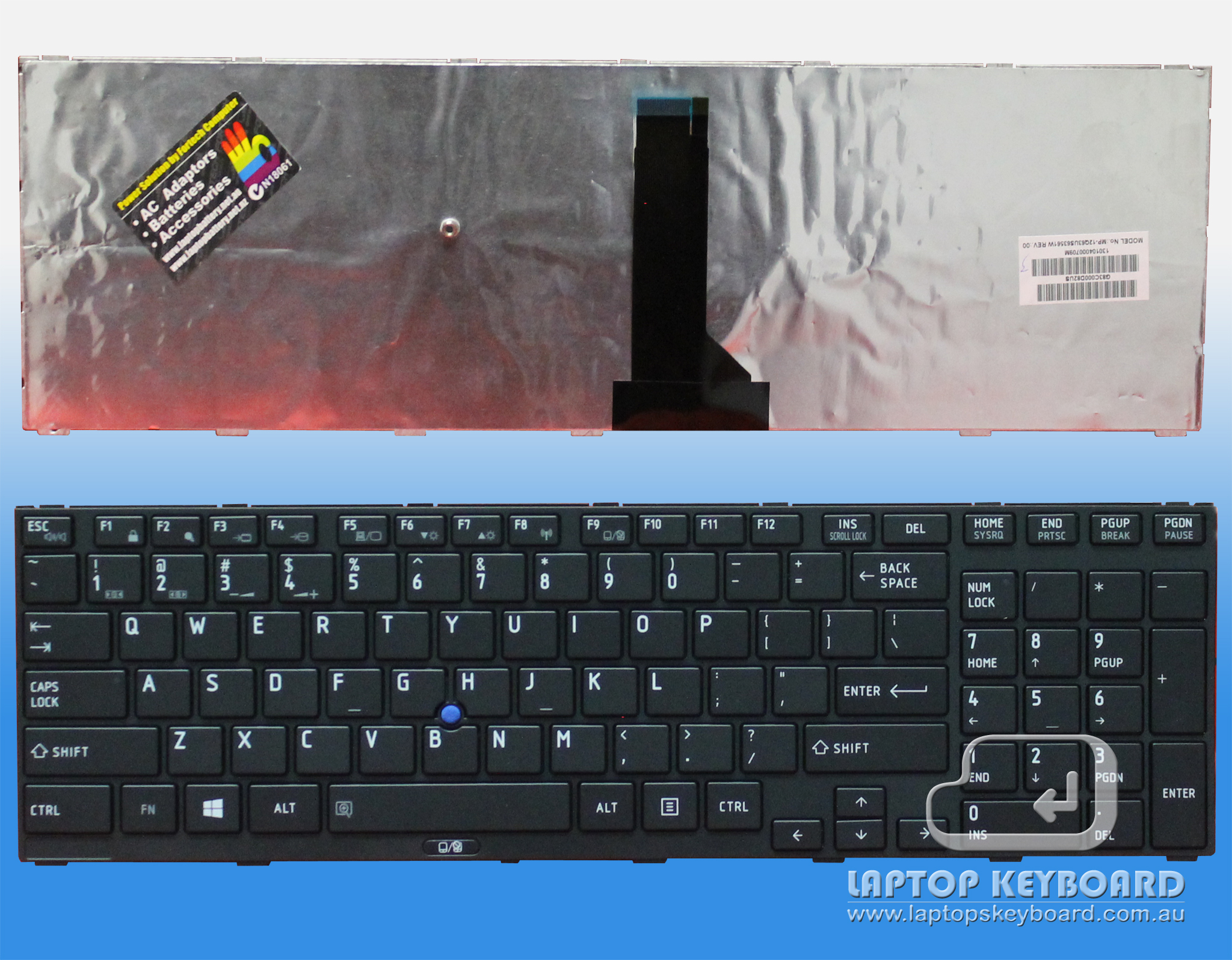 TOSHIBA TECRA R850 R950 BLACK US REPLACE KEYBOARD P000559030 - Click Image to Close