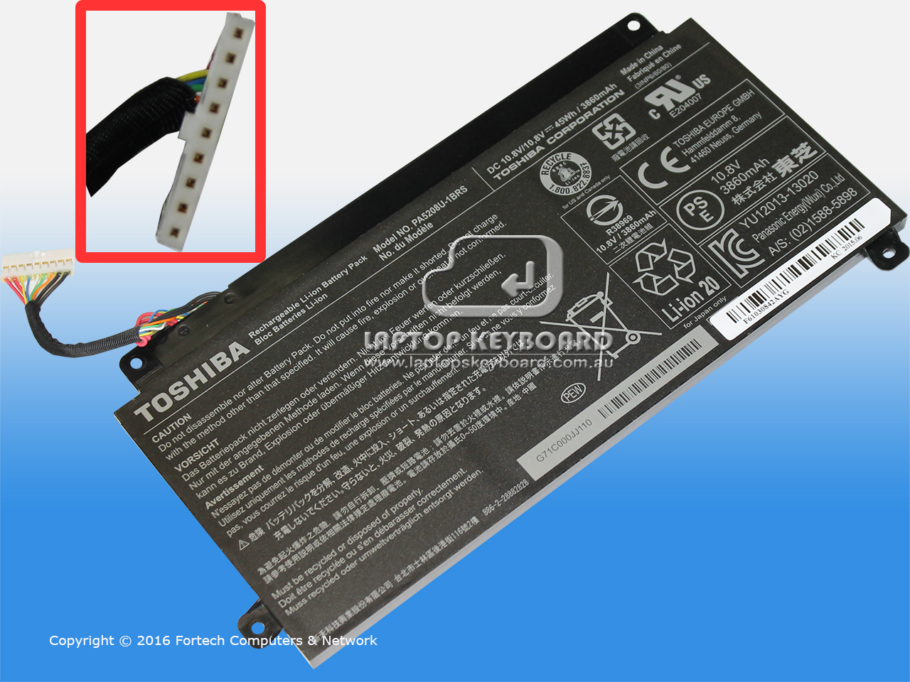 TOSHIBA SATELLITE L40W-C, L50W-C, P50W-C BATTERY P000619700 - Click Image to Close