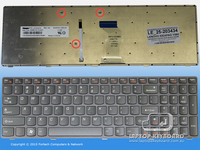 LENOVO IDEAPAD Y580 BLACK/LED BACKLIT US KEYBOARD 25-203434