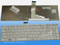 TOSHIBA SATELLITE C850 L850 KEYBOARD WHITE WITH FRAME H000046200